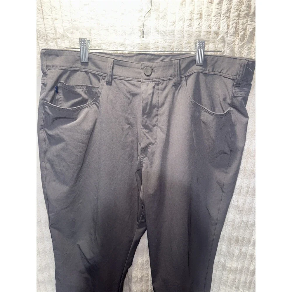 Mizzen + Main Pants Men's 36x30 Gray Helmsman Slim Performance Golf Stretch - Picture 2 of 12